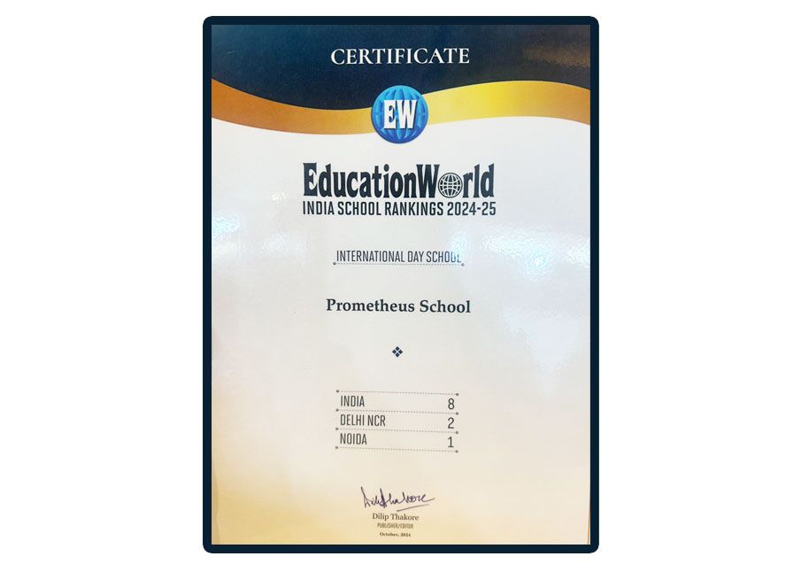 Prometheus school ranked No. 1 in Noida